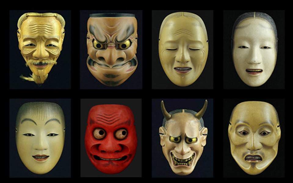 Three Noh Theater Masks – B Dry Goods