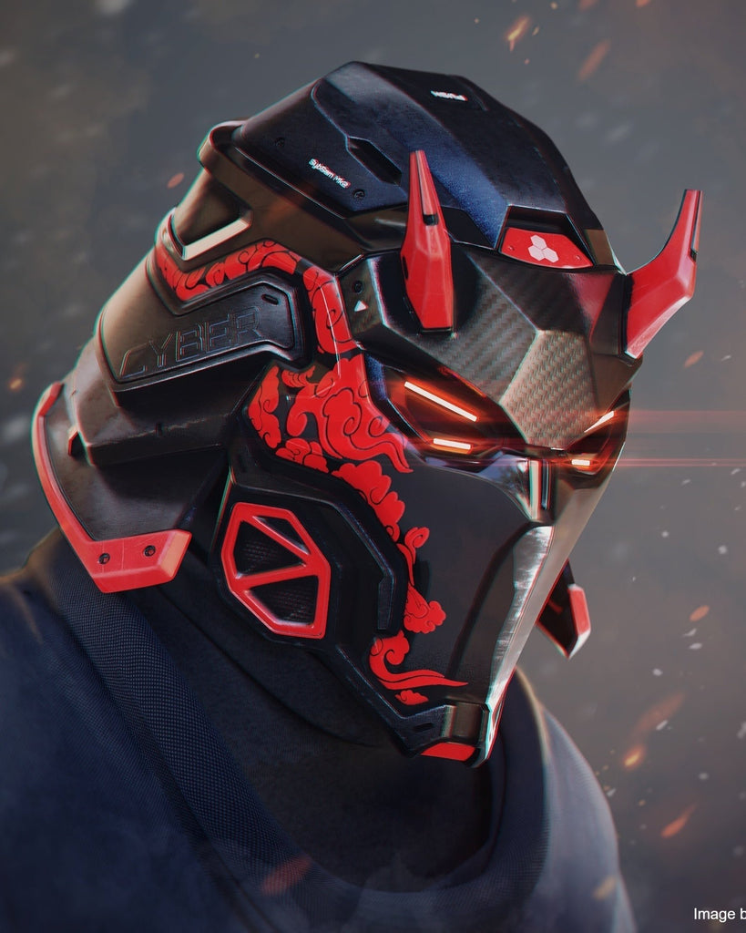 Cyber Samurai RGB LED Mask