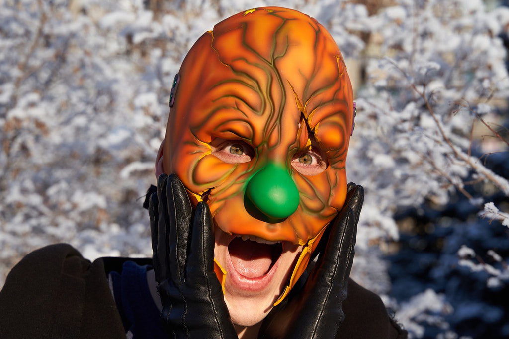 Clown mask Pumpkin🎃 color LEMITED EDITION (1of1) | Ideal Haloween mask 👻