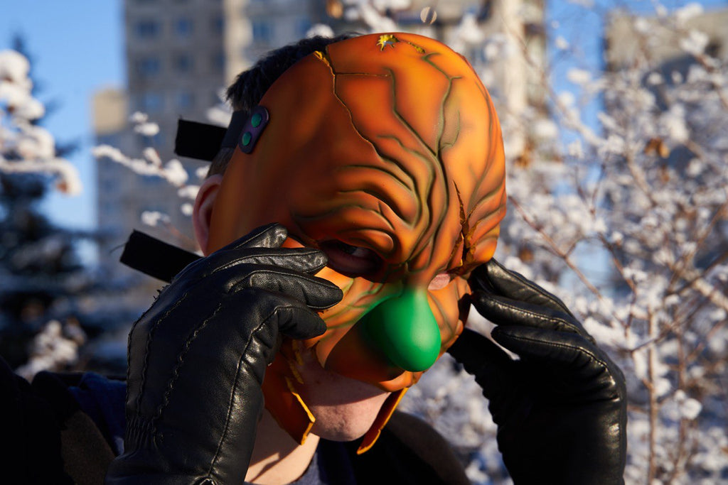 Clown mask Pumpkin🎃 color LEMITED EDITION (1of1) | Ideal Haloween mask 👻