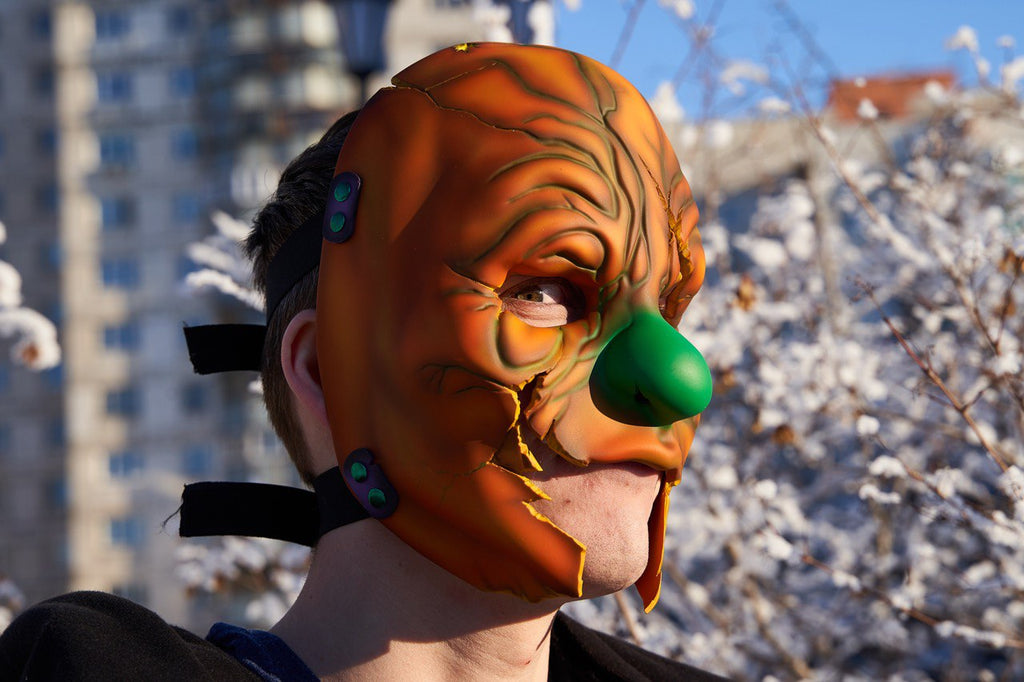 Clown mask Pumpkin🎃 color LEMITED EDITION (1of1) | Ideal Haloween mask 👻