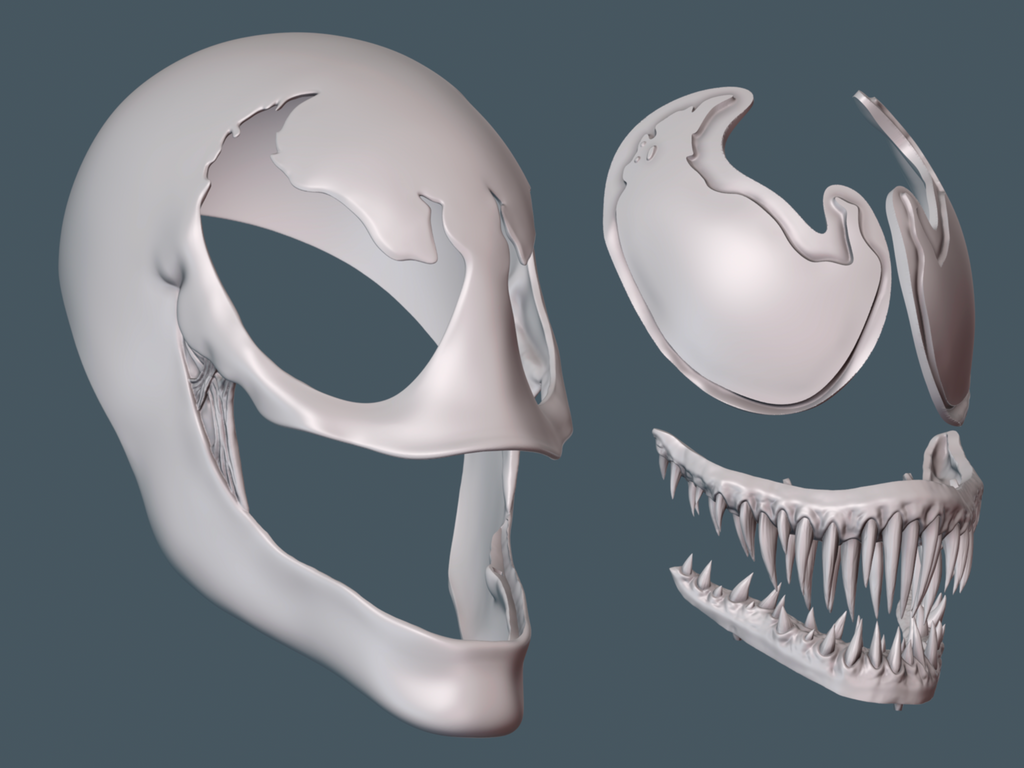 Venom helmet by SecondNature Workshop | Production Ready 3D-Model