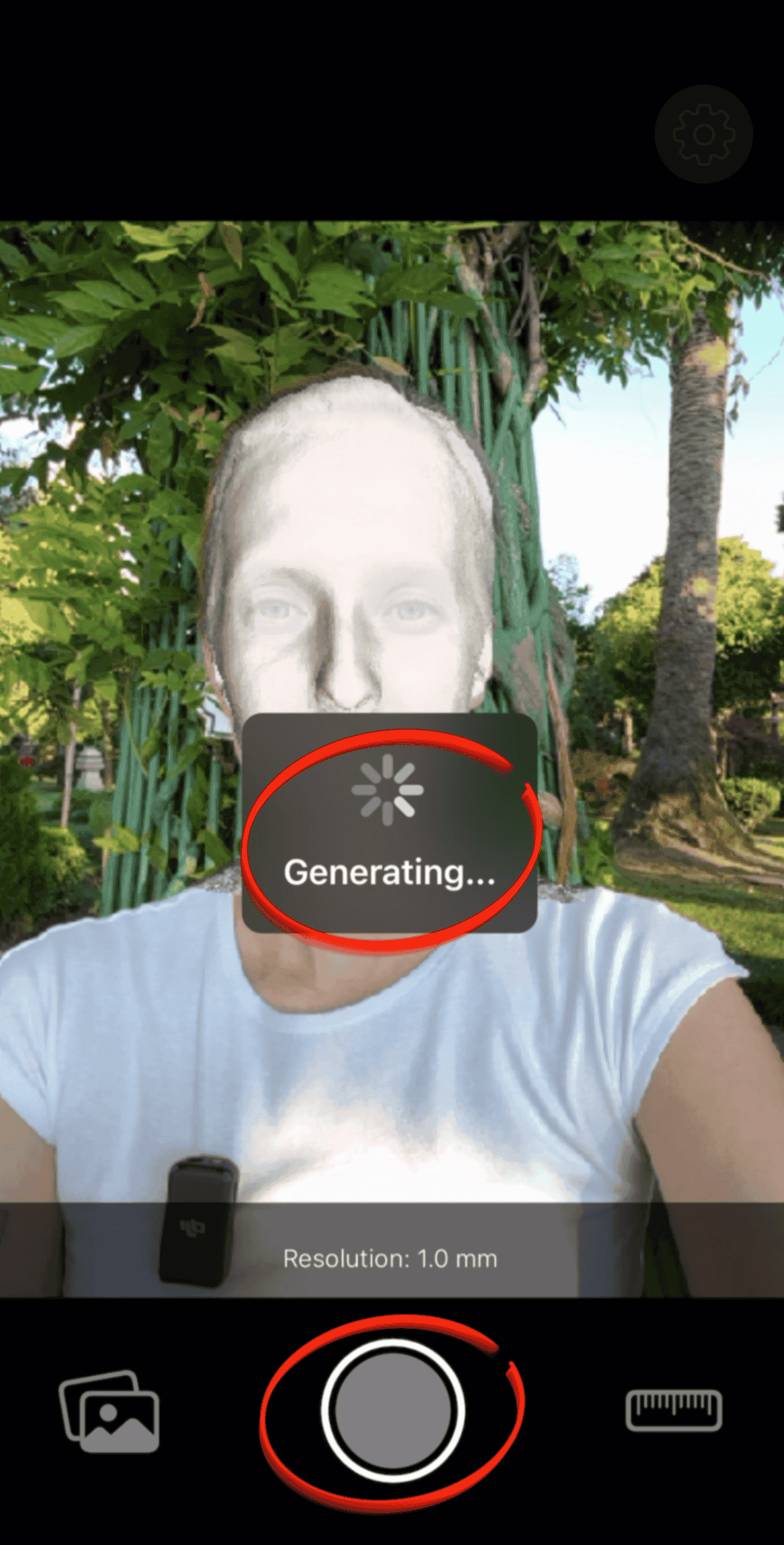Stop when your face is fully captured