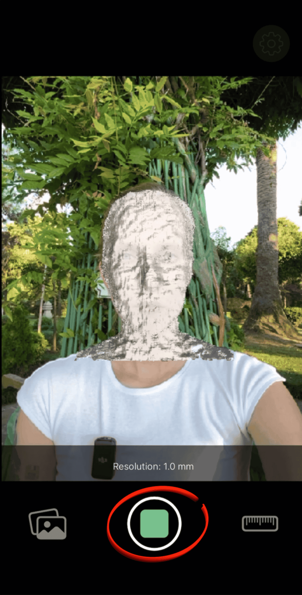 Position your face in the scanning area