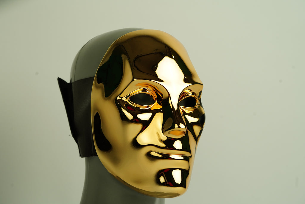 Danny V CHROME Gold mask | Hollywood Undead FIVE album | Gold Cloak of Secrecy