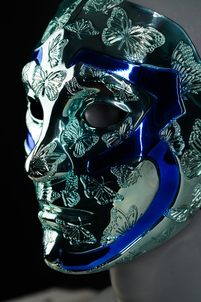 Johnny 3 Tears V Chrome mask from Hollywood Undead