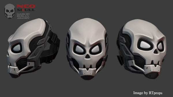 NEO Skull mask by RTprops | Production Ready 3D-Model | Wireless RGB mask