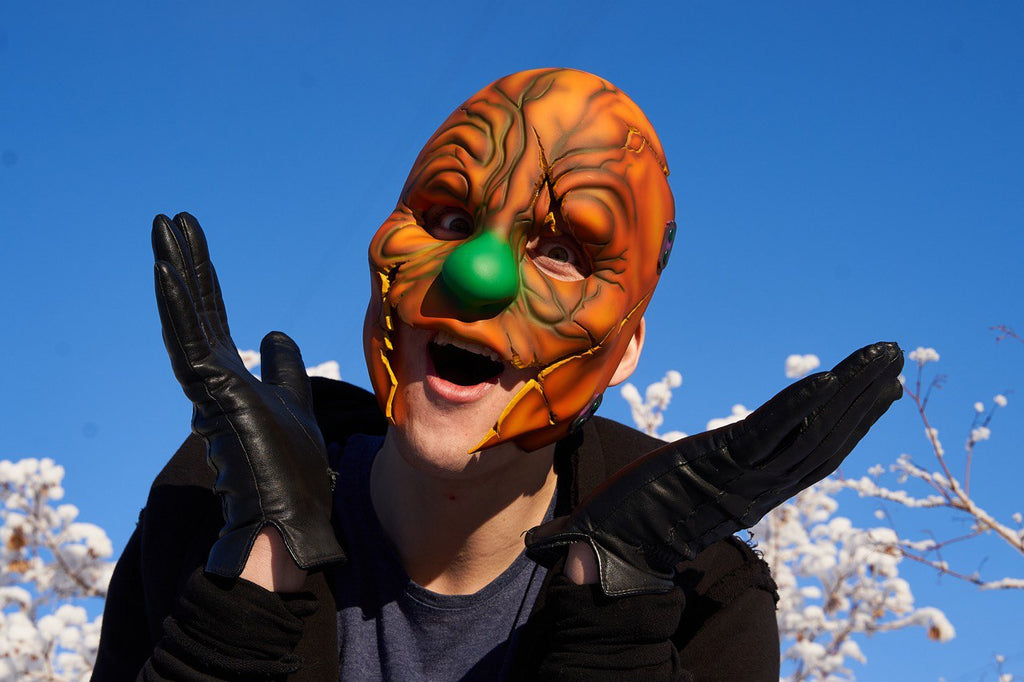 Clown mask Pumpkin🎃 color LEMITED EDITION (1of1) | Ideal Haloween mask 👻