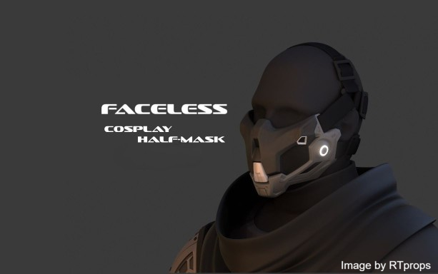 FACELESS half mask by RTprops | Production Ready 3D-Model