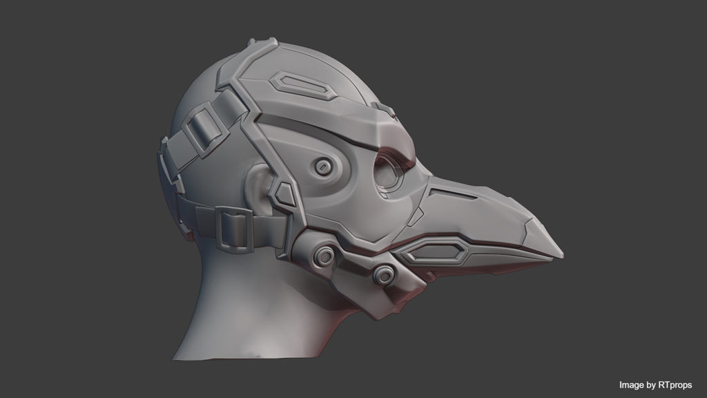CYBER CROW mask by RTprops | Production Ready 3D-Model