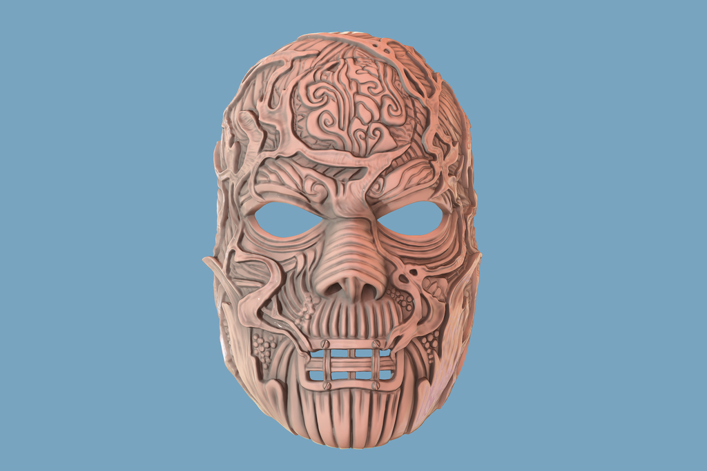 V-Man WANYK Plastic mask by SecondNature Workshop | Production Ready 3D-Model | We Are Not Your Kind album