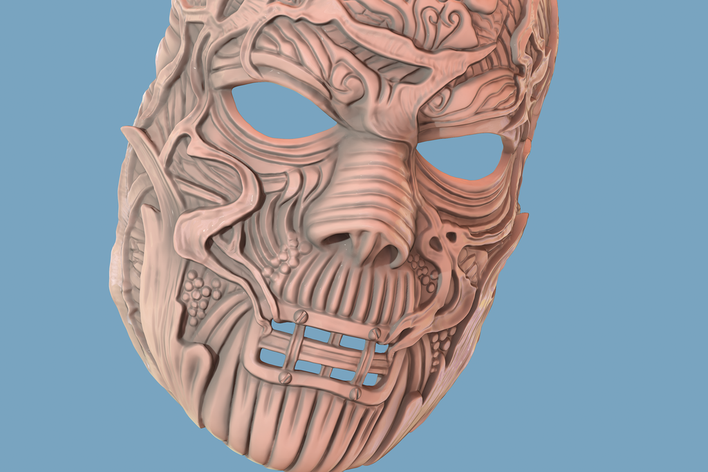 V-Man WANYK Plastic mask by SecondNature Workshop | Production Ready 3D-Model | We Are Not Your Kind album