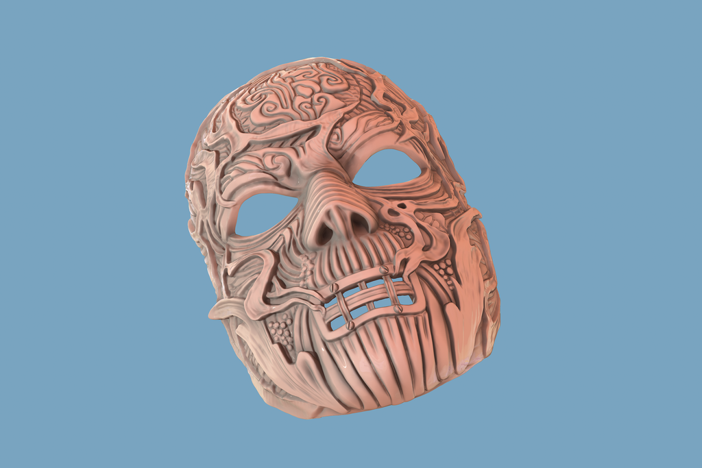 3D-model V-MAN mask| 3D-printing 3D-design | Scary Devil mask