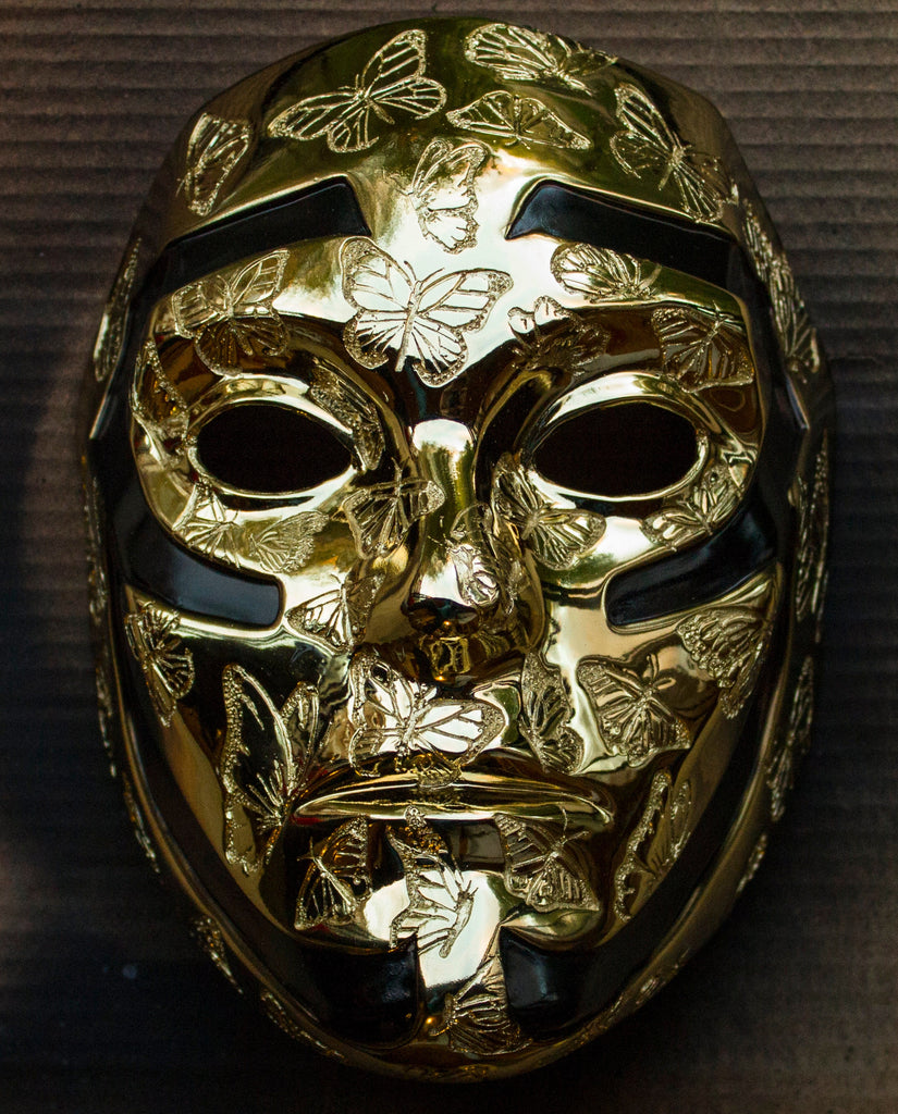 Johnny 3 Tears V Gold mask | Hollywood Undead FIVE album | Masque of the Secret Gold Order