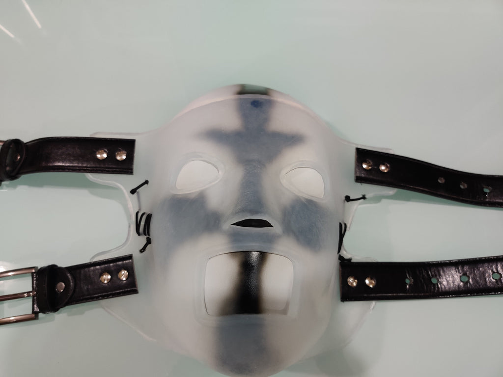 Corey #8 silicone mask WANYK  | Transparent Version with Stitching |  Frightening face mask