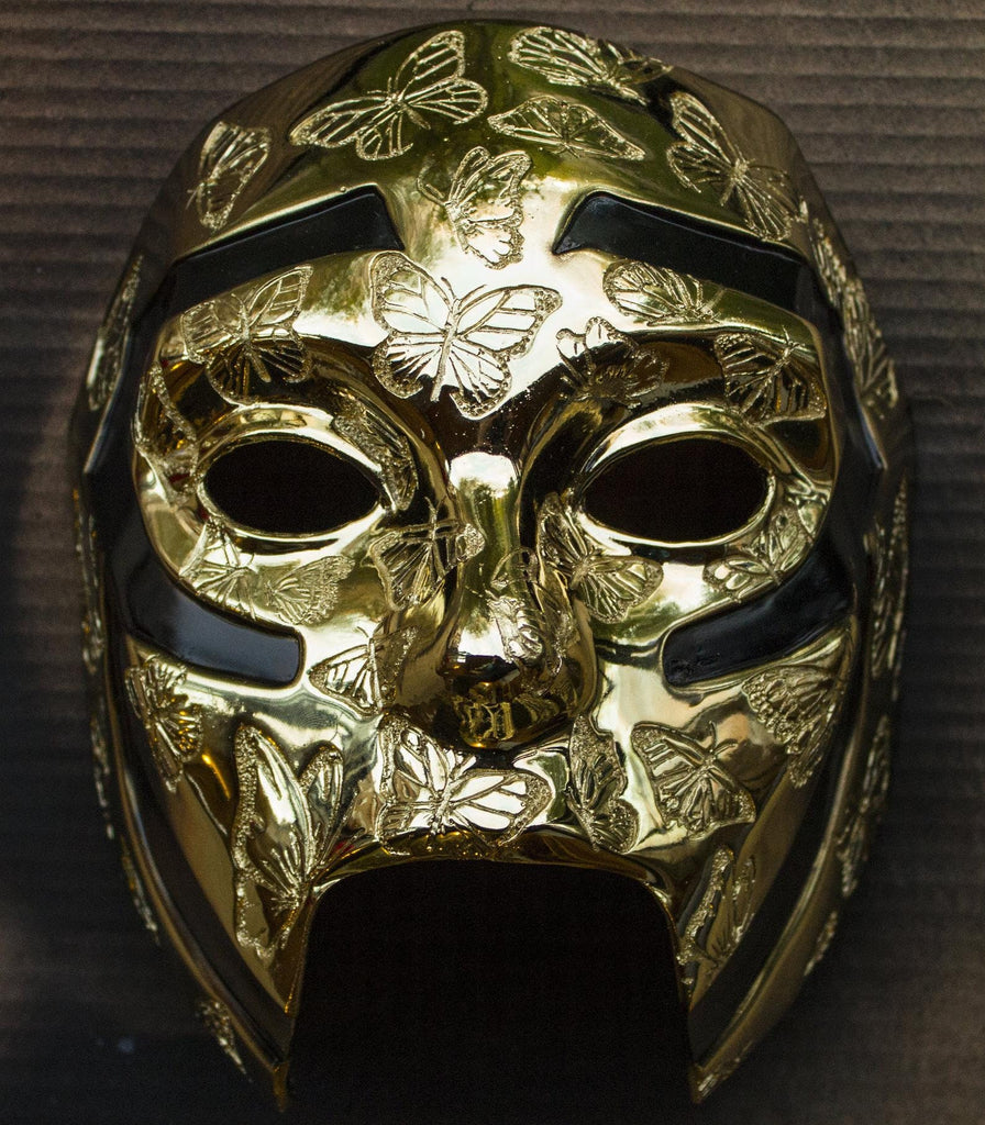 Johnny 3 Tears V CHROME Gold mask | Hollywood Undead FIVE album | Masque of the Secret Gold Order