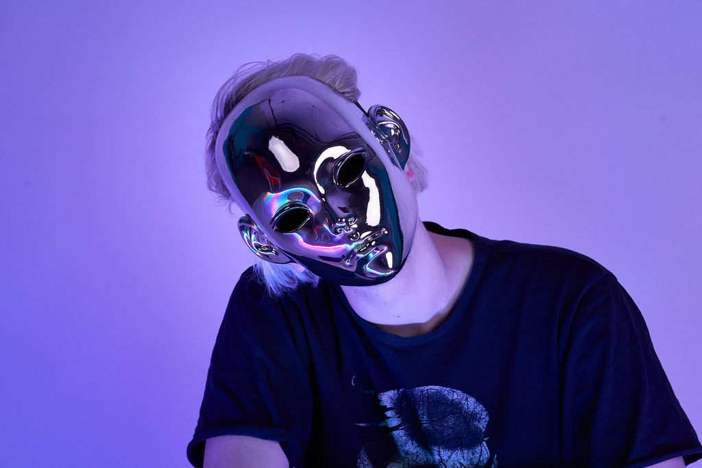Grim Boy CHROME Plastic mask | Scary Dollface mask  Great and Terrible face